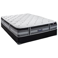 Queen Plush Euro Top Innerspring Mattress and Natural Wood Foundation