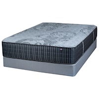 Queen Cushion Firm Pocketed Coil Mattress and Natural Wood Foundation