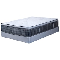 Twin Extra Long Pillow Top Pocketed Coil Mattress and Natural Wood Foundation