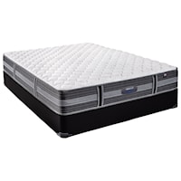 Twin Extra Long Plush Innerspring Mattress and Natural Wood Foundation