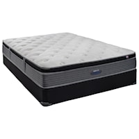 Queen Plush Euro Top Innerspring Mattress and Natural Wood Foundation