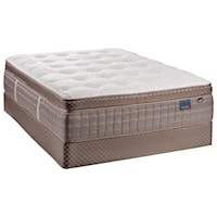 Queen Euro Top Pocketed Coil Mattress and Natural Wood Foundation