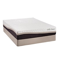 Twin Extra Long Plush Memory Foam Mattress and Natural Wood Foundation