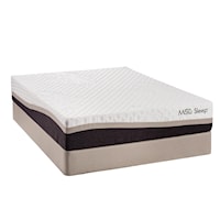 Queen Plush Memory Foam Mattress and Natural Wood Foundation