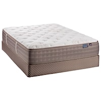Full Plush Pocketed Coil Mattress and Natural Wood Foundation