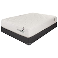Queen 14" Plush Latex Mattress and Natural Wood Foundation