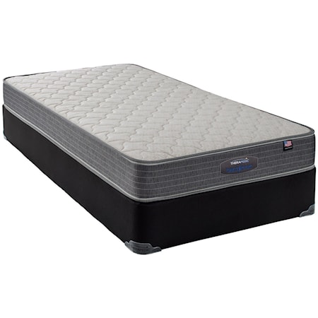 Queen Firm Innerspring Mattress and Natural Wood Foundation