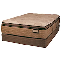 Full Pillow Top Coil on Coil Luxury Mattress and 5" Low Profile Amish Hand Crafted Solid Wood Foundation