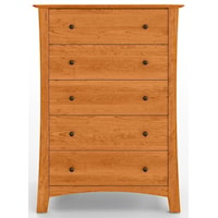 Solid Cherry 5-Drawer Chest