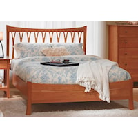 Armstrong Solid Cherry Queen Wishbone Bed with Low Footboard