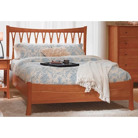 Full Wishbone Bed w/ Low Footboard