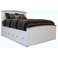 Shoreline Queen Captains Storage Bed with 6 XL Side Storage Drawers