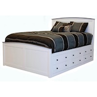Shoreline King Captains Storage Bed with 12 Side Storage Drawers