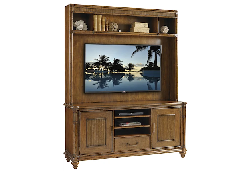 Bali Hai Pelican Cay Media Console and Hutch by Tommy Bahama Home at Howell Furniture