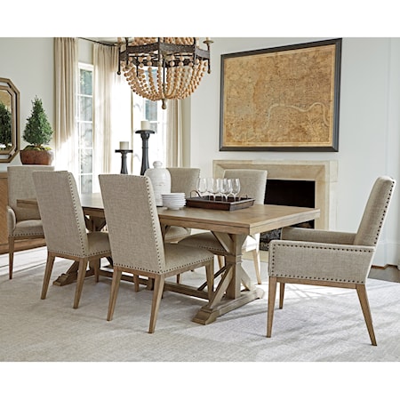 Seven Piece Dining Set with Pierpoint Table and Deveraux Chairs