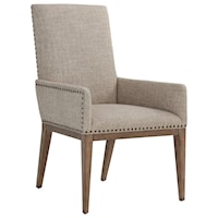 Devereaux Upholstered Arm Chair in Berwick Tan Fabric