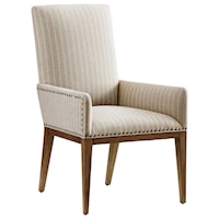 Devereaux Upholstered Arm Chair in Custom Fabrics or Leathers