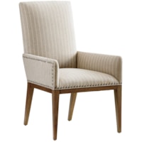 Devereaux Upholstered Arm Chair in Custom Fabrics or Leathers