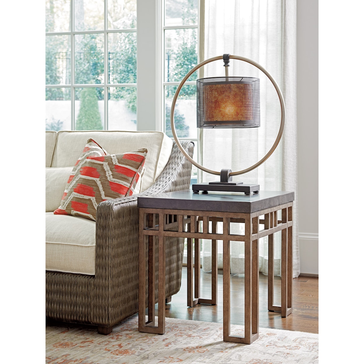 Tommy Bahama Home Cypress Point Montera Travertine End Table