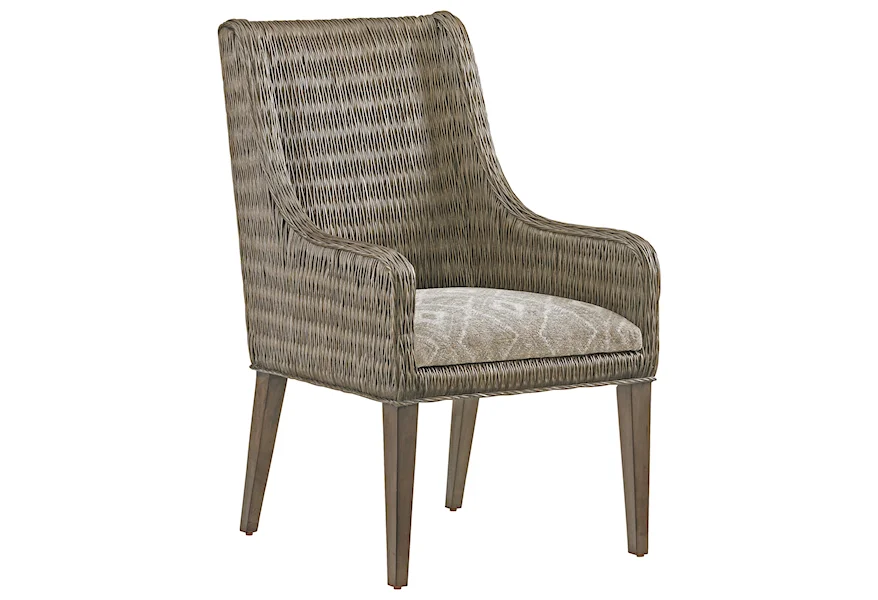 Cypress Point Brandon Woven Arm Chair Custom by Tommy Bahama Home at Baer's Furniture