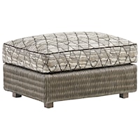 Hayes Woven Wicker Ottoman 