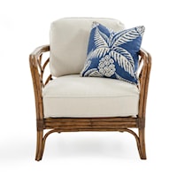 Loose Back Lattice Palm Lounge Chair