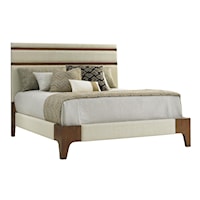 Mandarin California King Upholstered Panel Bed