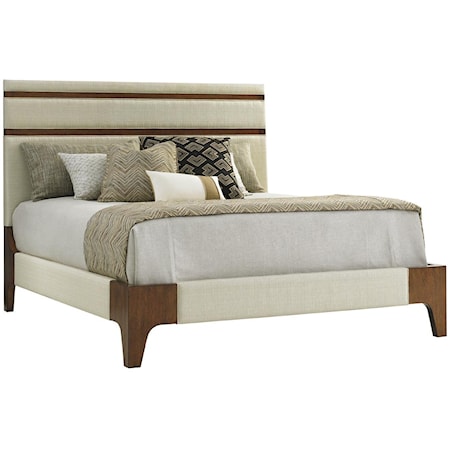 Mandarin Upholstered Panel Bed Cal. King