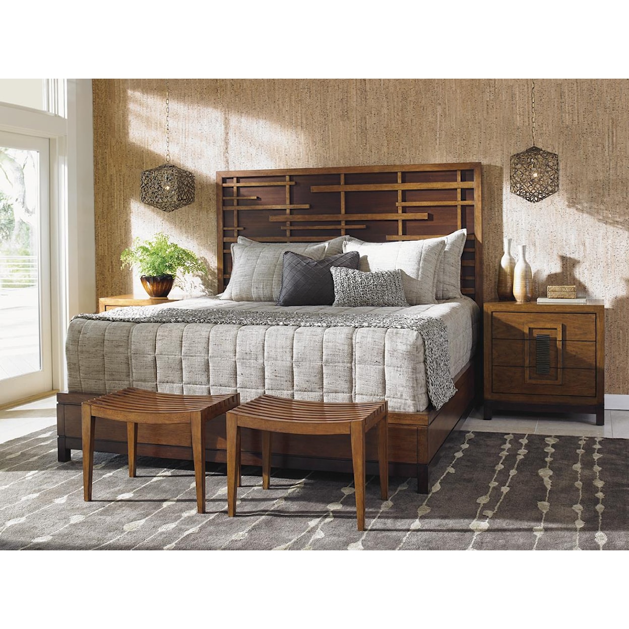 Tommy Bahama Home Island Fusion Shanghai Panel Bed 6/0