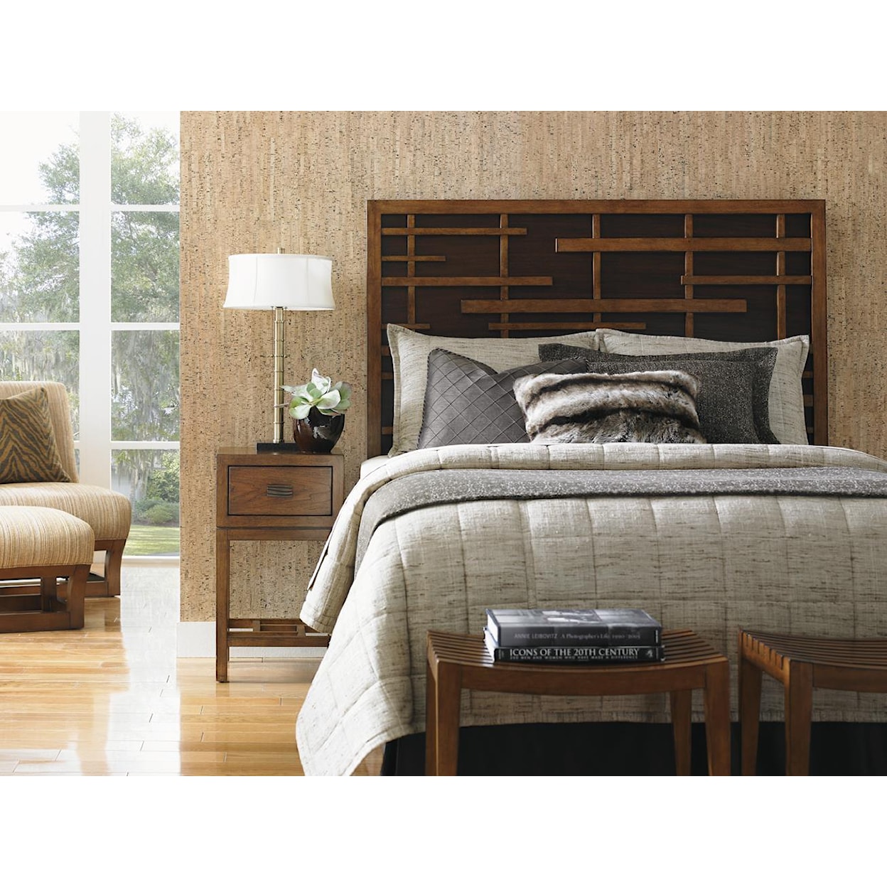Tommy Bahama Home Island Fusion Shanghai Panel Bed 6/0