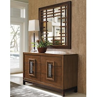 Tahara Asian-Inspired Dresser and Mikasa Fretwork Mirror Set