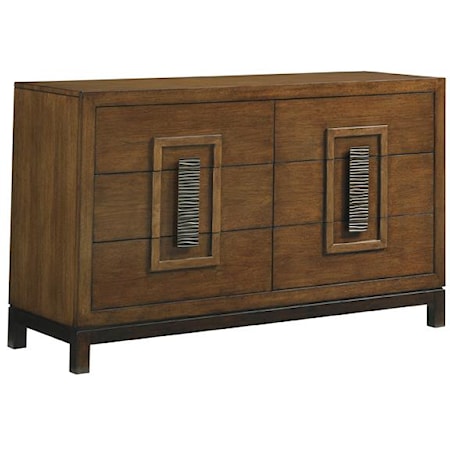 Tahara Asian-Inspired Dresser with Six Drawers