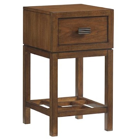 Hana Asian-Inspired Night Table with Drawer