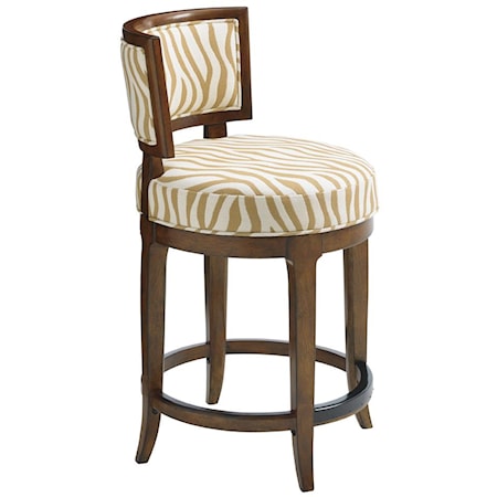 Macau Customizable Swivel Counter Stool 