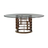 Tommy Bahama Home Island Fusion Meridien Dining Table with 72" Glass Top