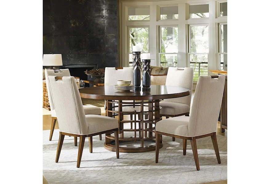 Island Fusion Meridien Dining Table and Side Chair Set by Tommy Bahama Home at Baer's Furniture
