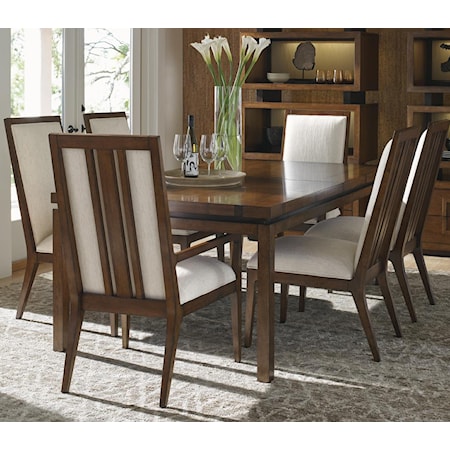 Seven Piece Dining Set with Natori Chairs