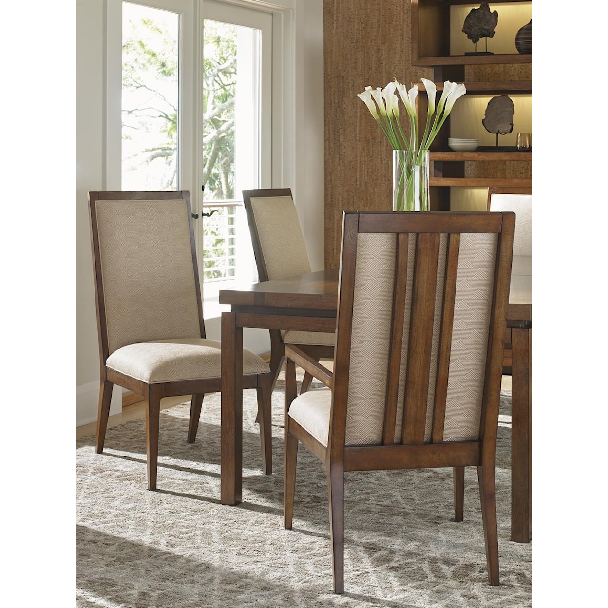 Tommy Bahama Home Island Fusion Natori Slat Back Side Chair 