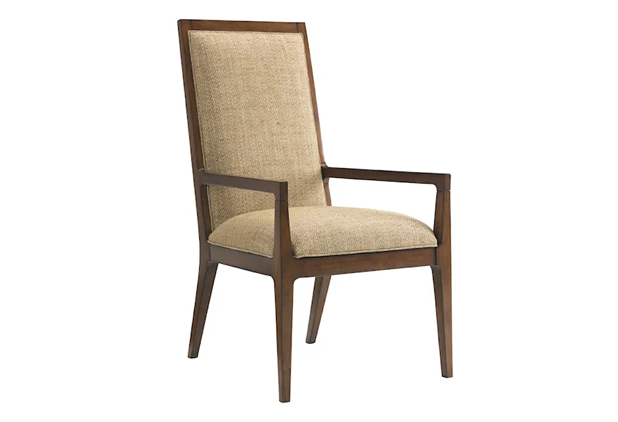 Island Fusion Natori Customizable Slat Back Arm Chair by Tommy Bahama Home at Baer's Furniture