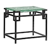 Tommy Bahama Home Island Fusion Hermes Reef Glass Top End Table