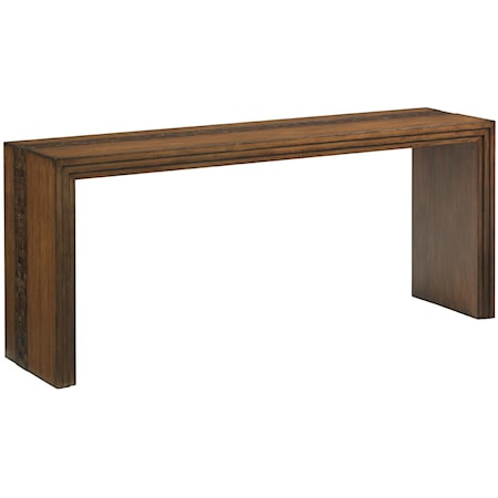 Turtle Island Console Table with Coconut Shell Inlay