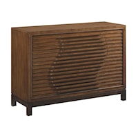 Madura Asian-Inspired Hall Chest with Wave Relief Pattern