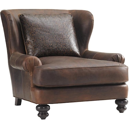 Kent Wing Chair with English Arms
