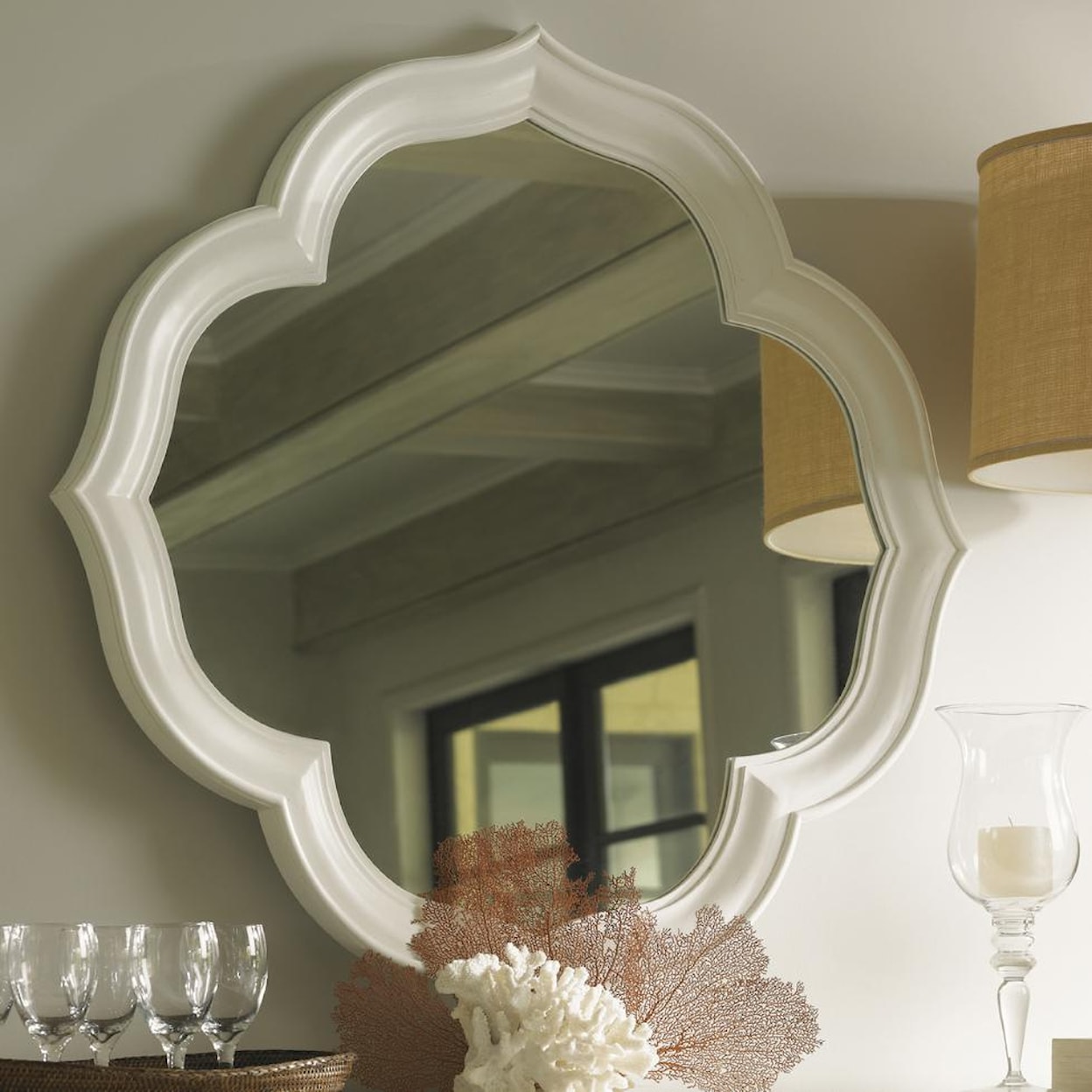 Tommy Bahama Home Ivory Key Paget Mirror