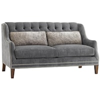 Sloane Tufted Settee with Nailhead Trim