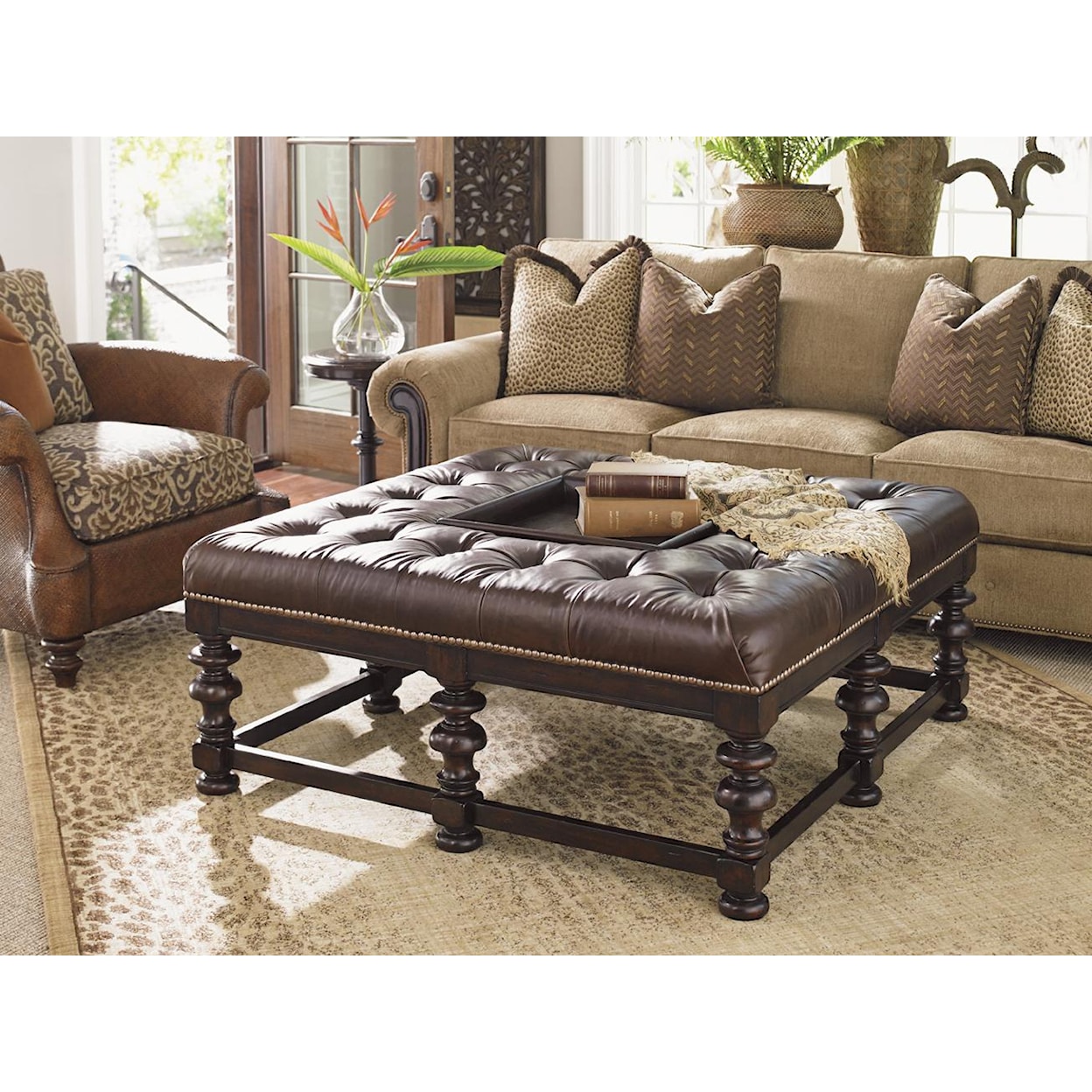 Tommy Bahama Home Tommy Bahama Upholstery Heather Cocktail Ottoman