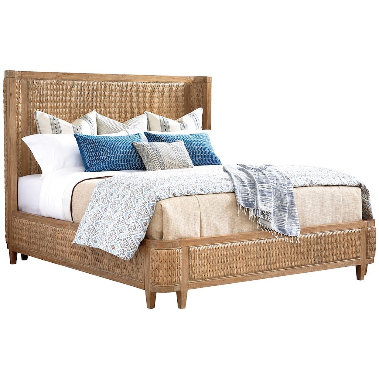 Tommy Bahama Home Los Altos Ivory Coast Woven Bed 6/6 King