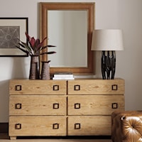 Armiston Double Dresser and Dominica Leather Mirror Set