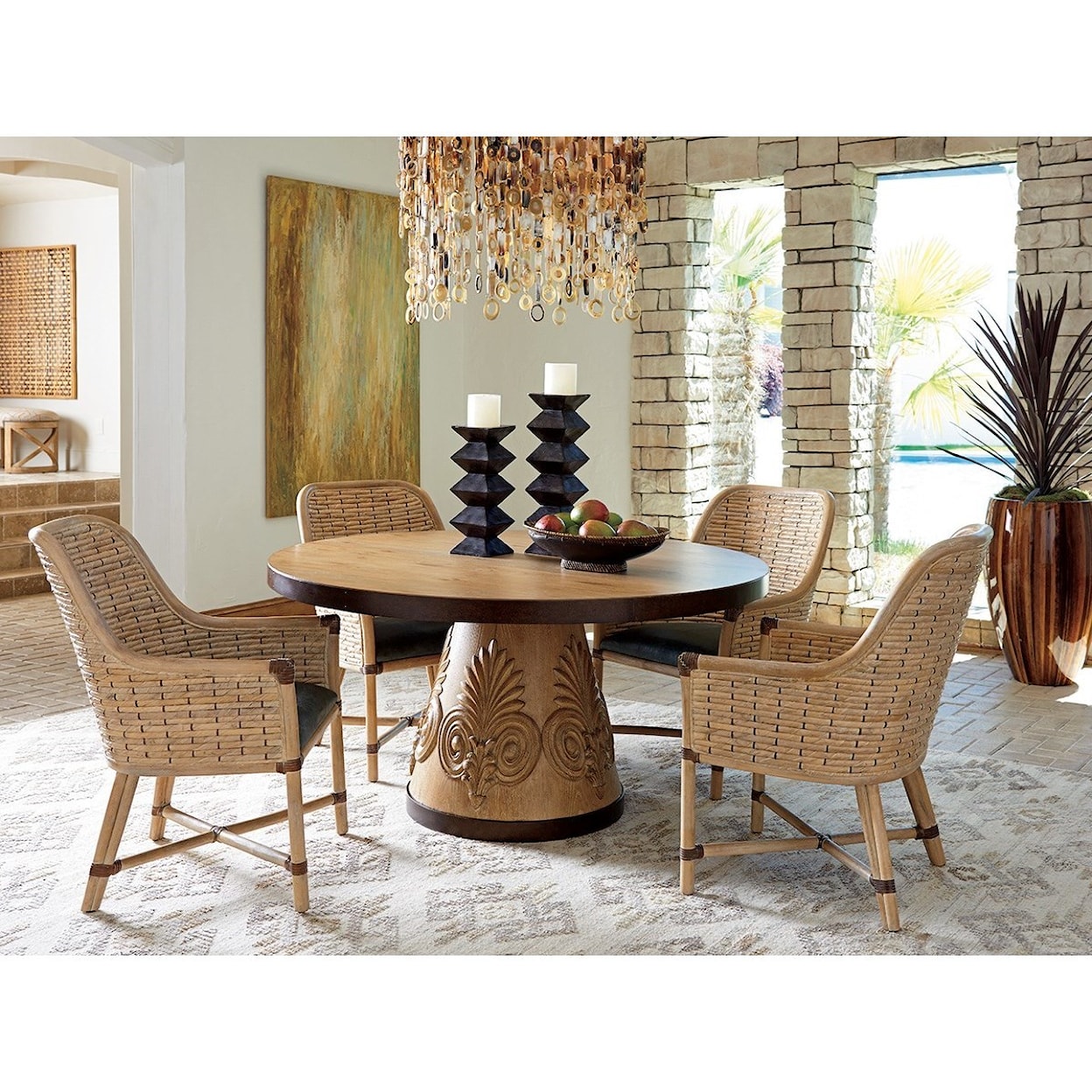 Tommy Bahama Home Los Altos Weston Round Dining Table