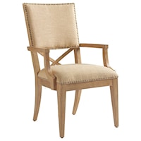 Alderman Upholstered Arm Chair in Ellerston Maize Fabric
